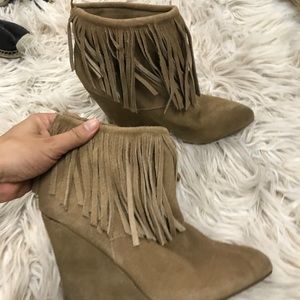 Chinese Laundry Fringe Ankle Booties
